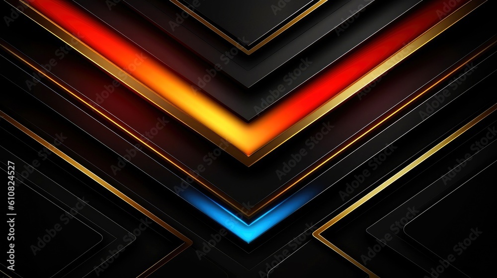 Fototapeta premium Modern futuristic dark background. Abstract futuristic background with modern shape. Techology futuristic background, Generative AI illustration