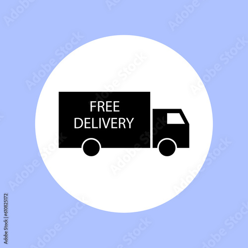 Delivery sign vector icon  Truck icon. Vector illustration.