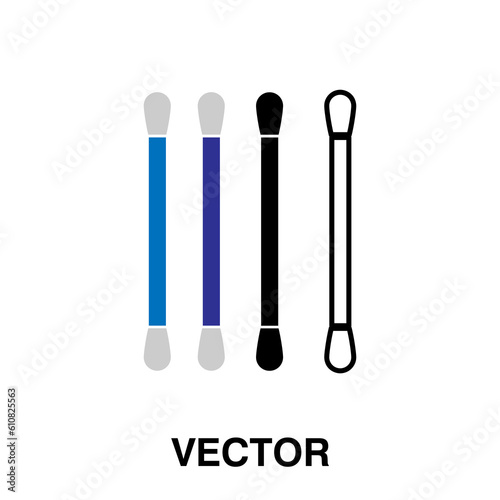 Cotton swab icon,vector illustration. vector cotton swab icon illustration isolated on White background.eps