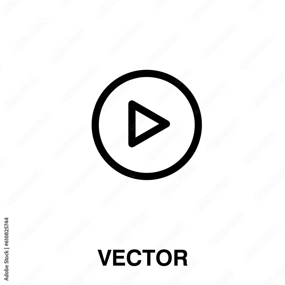 Play button web icon vector illustration on white background..eps Play button web icon vector illustration on white background..eps