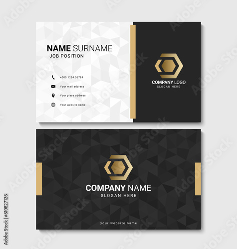 Modern business card design. Clean and elegant business card template. Vector illustration