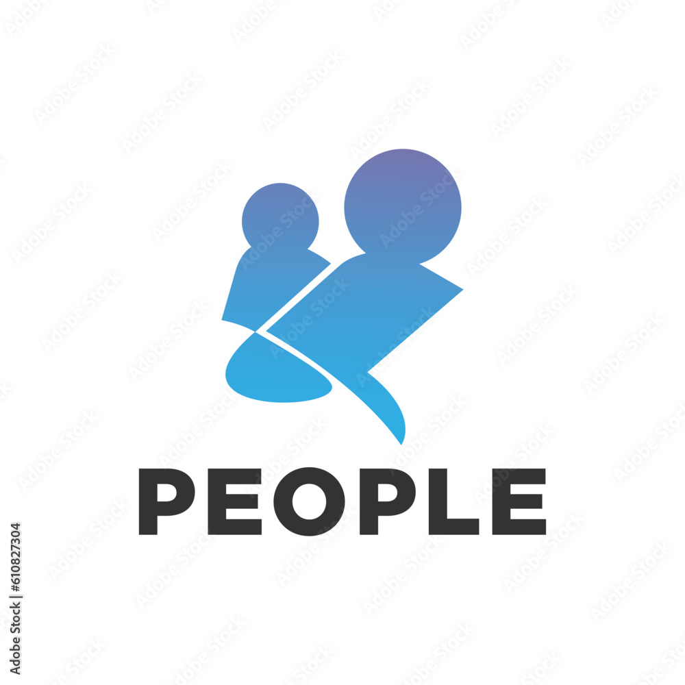 Basic creative people logo icon modern style illustration. simple group vector symbolRGB Basic creative people logo icon modern style illustration. simple group vector symbolRGB