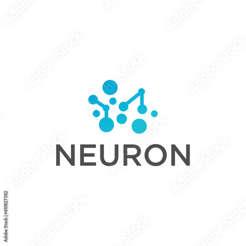 neuron brain logo icon with clean background
