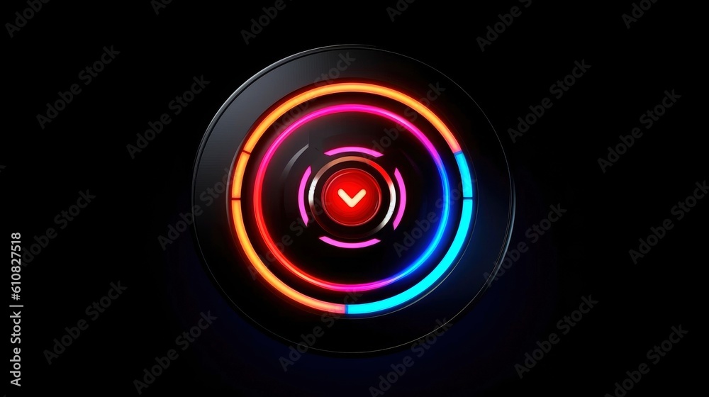 HUD round frames and borders, aim control and digital interface, button technology and future tech game, target borders and metallic frames, user data UI display button, Generative AI illustration HUD round frames and borders, aim control and digital interface, button technology and future tech game, target borders and metallic frames, user data UI display button, Generative AI illustration