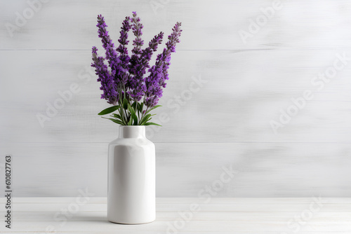 Wallpaper Mural lavender in a vase, lavender vase of flowers on a table  Torontodigital.ca