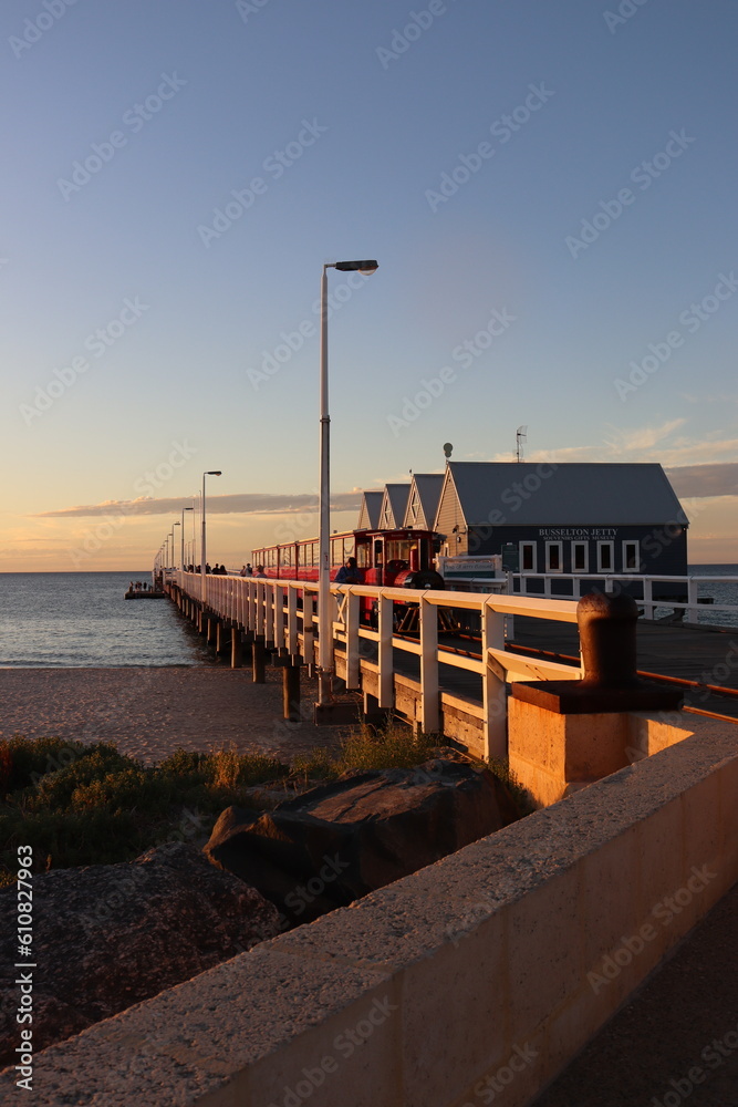 Fototapeta premium pier at sunset