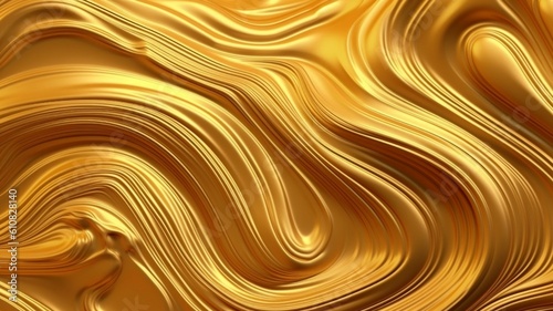 Liquid gold texture background in high resolution 4k. Gold waves in rich details.. Fractal graphic art flowing swirl