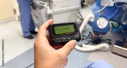 Pager symbolizes instant communication, efficiency, connection, and the era of reliable wireless messaging and urgent notifications