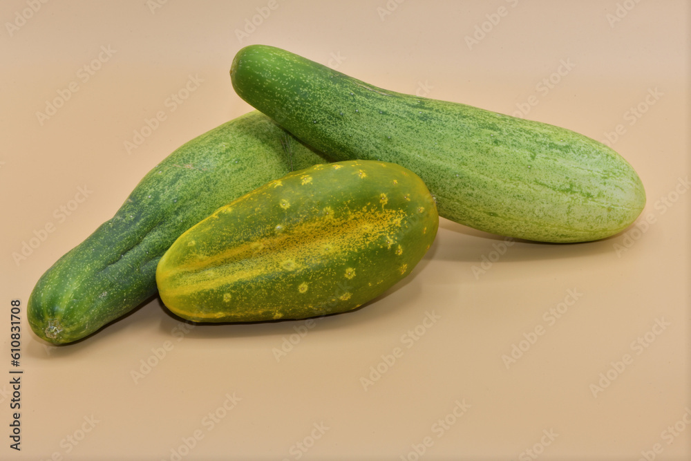 Fresh cucumbers from a home-grown garden. Fresh cucumbers from a home-grown garden.