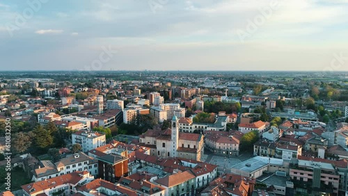 Drone footage of Saronno, Italy photo