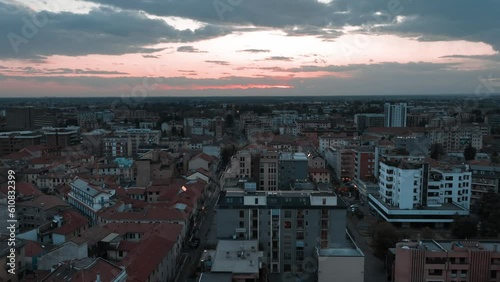 Wallpaper Mural Timelapse (moving), Drone footage of Saronno, Italy Torontodigital.ca