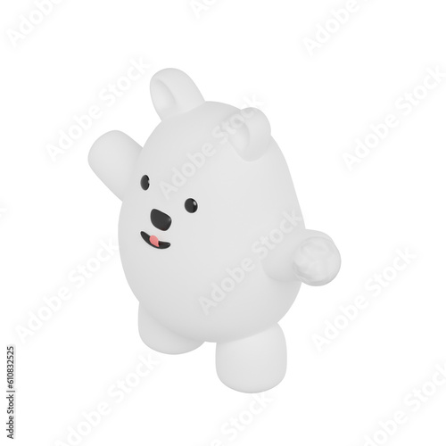 3D Ice Bear Illustration