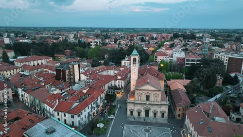 Drone footage of Saronno, Italy photo