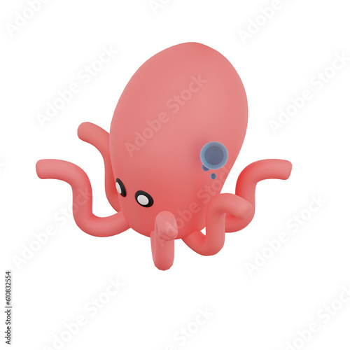 3D Octopus Illustration