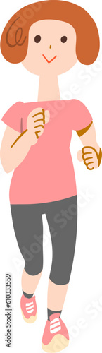 ジョギングする女性
