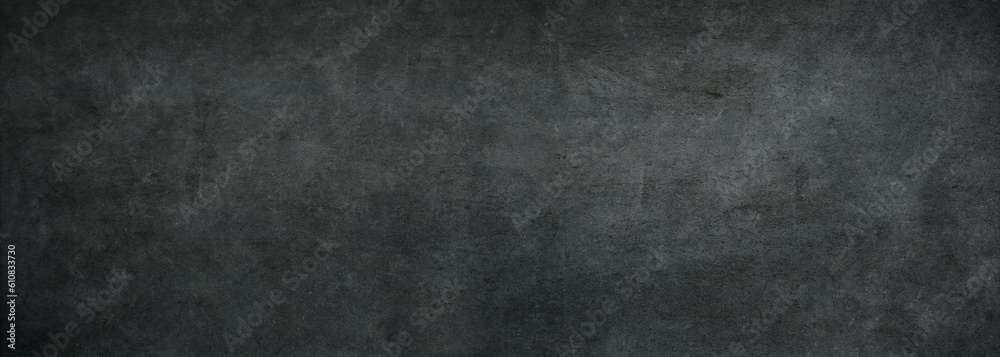 black white concrete wall , grunge stone texture , dark gray rock surface background panoramic wide banner	
