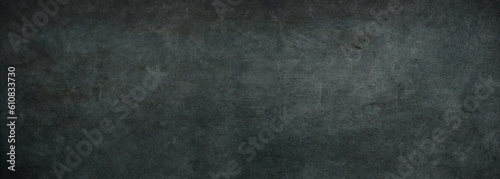 Panel kuchenny z motywem black white concrete wall , grunge stone texture , dark gray rock surface background panoramic wide banner  