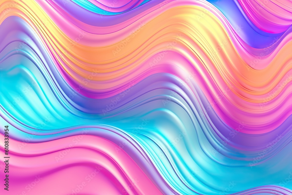 texture of holographic wave wallpaper background