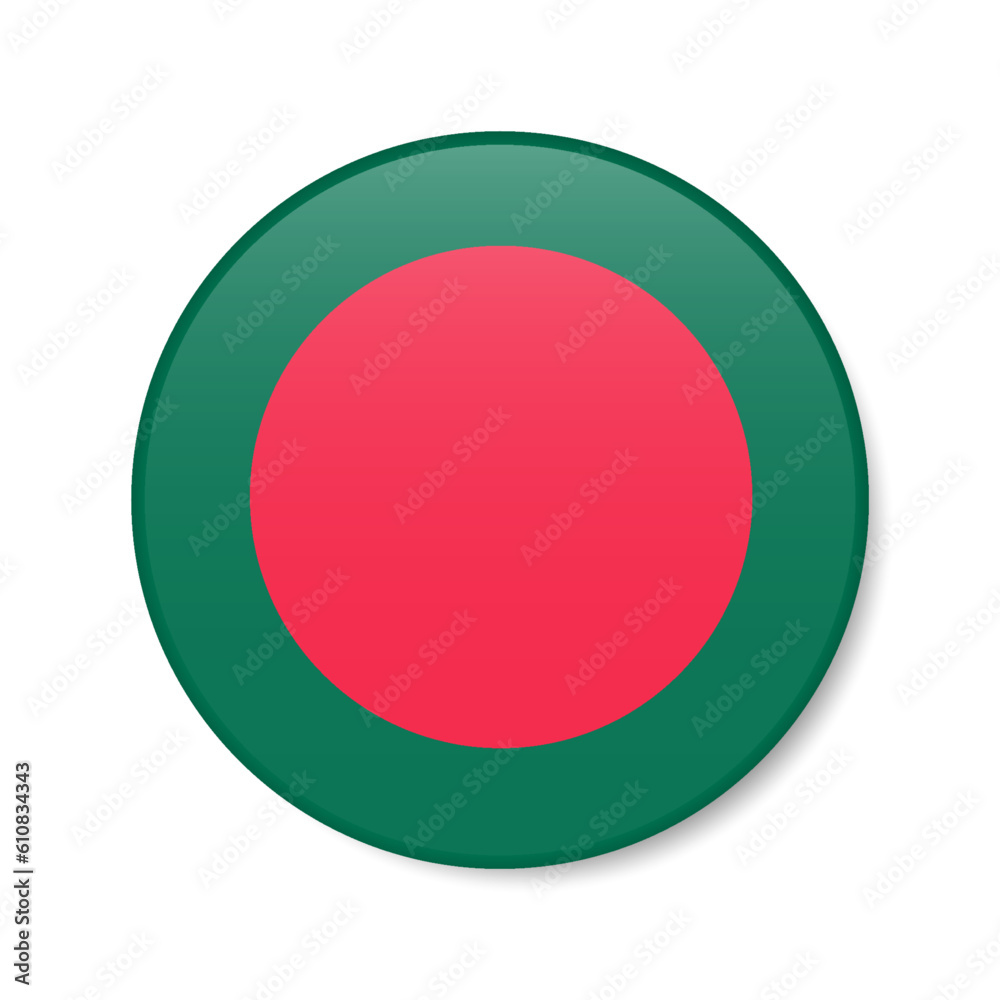 Bangladesh circle button icon. Bangladeshi round badge flag. 3D realistic isolated vector illustration Bangladesh circle button icon. Bangladeshi round badge flag. 3D realistic isolated vector illustration