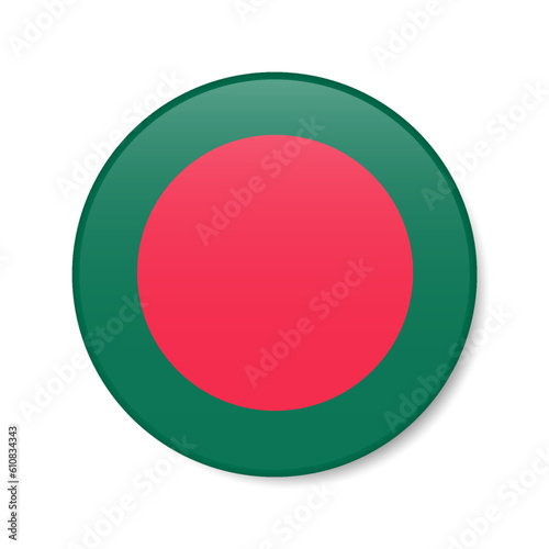 Bangladesh circle button icon. Bangladeshi round badge flag. 3D realistic isolated vector illustration Free Download Bangladesh circle button icon. Bangladeshi round badge flag. 3D realistic isolated vector illustration - GFXLoad