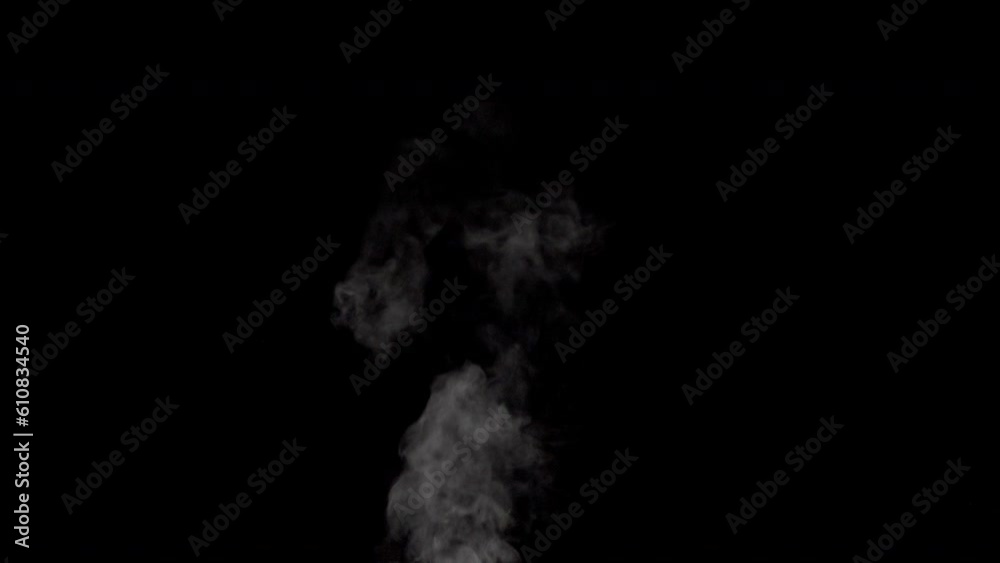 White smoke,steam on a black background.
Slow motion. Shot in 4K resolution at 120fps.