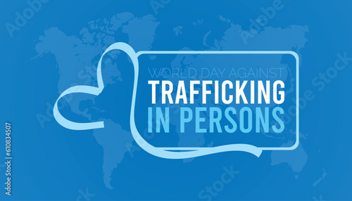 World day against trafficking in person is observed every year on July 30,.banner design template Vector illustration background design.