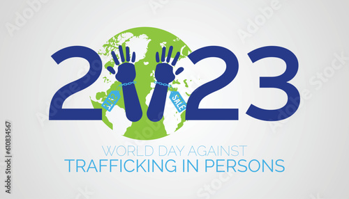 World day against trafficking in person is observed every year on July 30,.banner design template Vector illustration background design.