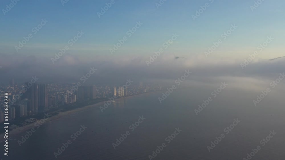 Aerial view of Da Nang at sunset which is a very famous destination. Aerial view of Da Nang at sunset which is a very famous destination.