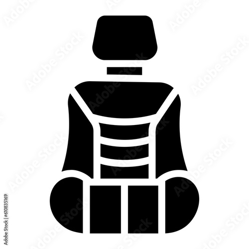 car seat glyph icon