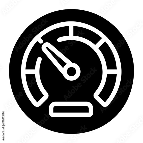 speedometer glyph icon