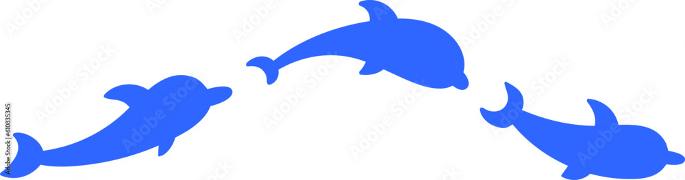 Obraz premium Dolphin Silhouettes