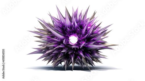 star cluster in purple and silver abstract colorful shape, 3d render style, isolated on a transparent background
