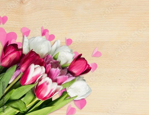 Bouquet of beautiful fresh spring flowers