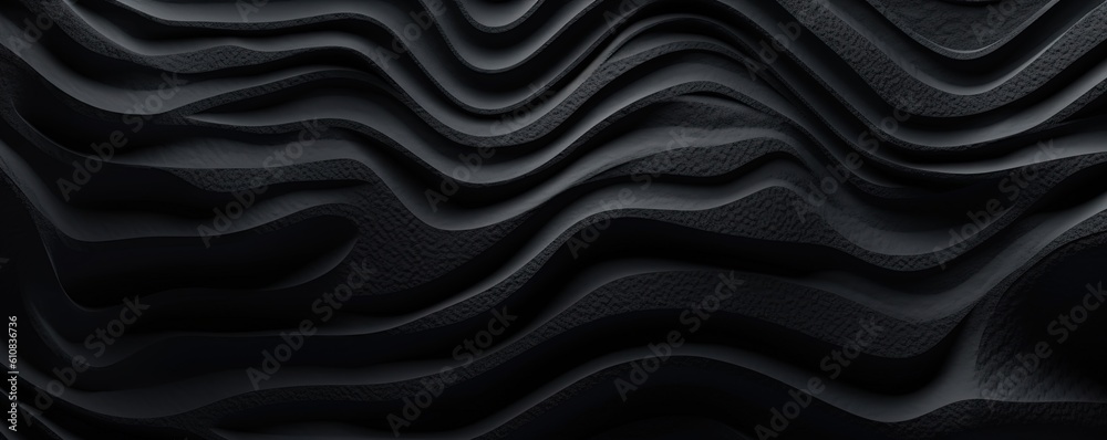 Black Soothing Silk Wave: Abstract Background , AI Generative Black Soothing Silk Wave: Abstract Background , AI Generative