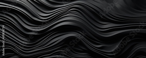 Black Soothing Silk Wave  Abstract Background   AI Generative 