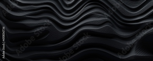 Black Soothing Silk Wave  Abstract Background   AI Generative 