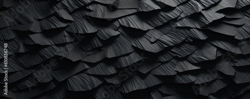Black Soothing Silk Wave: Abstract Background , AI Generative 