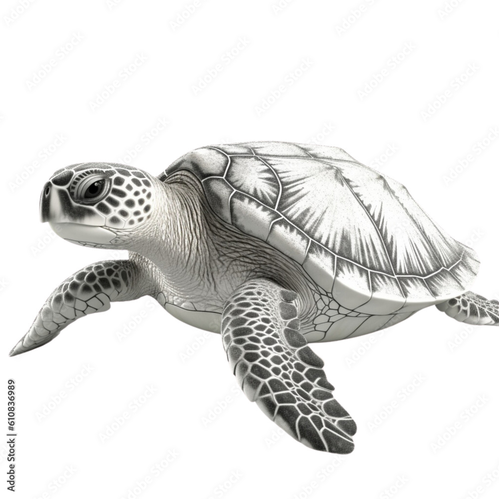 Fototapeta premium Sea Turtle Generative AI