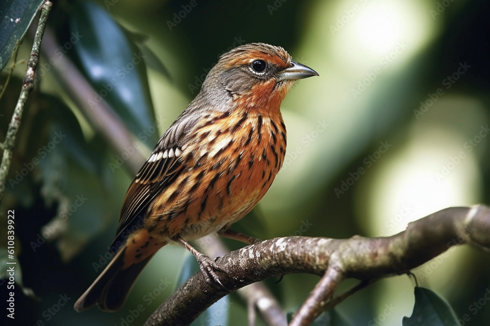 Fototapeta premium bird sits on a branch