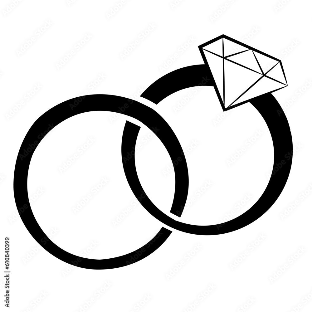 rings with diamond vector rings with diamond vector