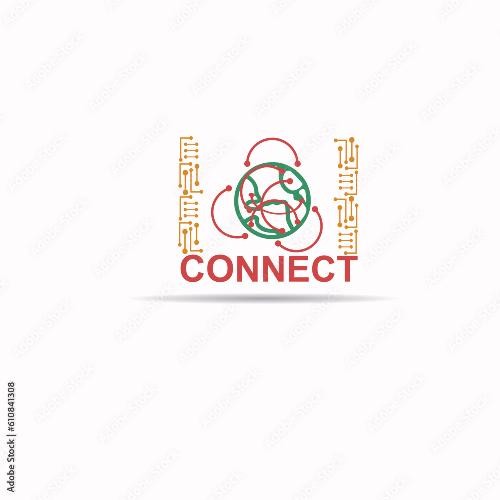 connection logo vector, connected eps 10 connection logo vector, connected eps 10