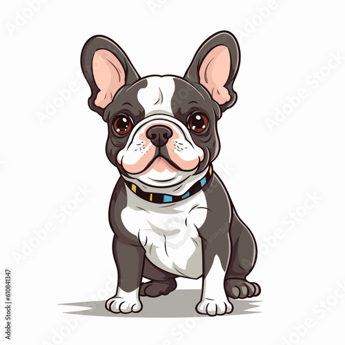 French Bulldog Frolic: A Comic Vector Illustration