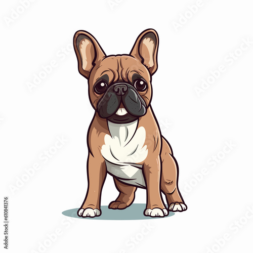 French Bulldog Frolic: A Comic Vector Illustration