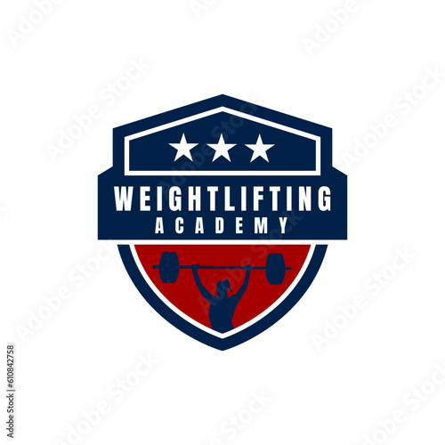 USA weightlifting sport vector illustration logo design