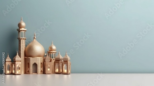 Ramadan Sale Banner background concept design with perfect ornament and view