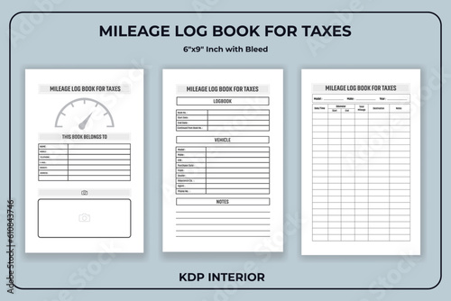Mileage Log book for Taxes Template