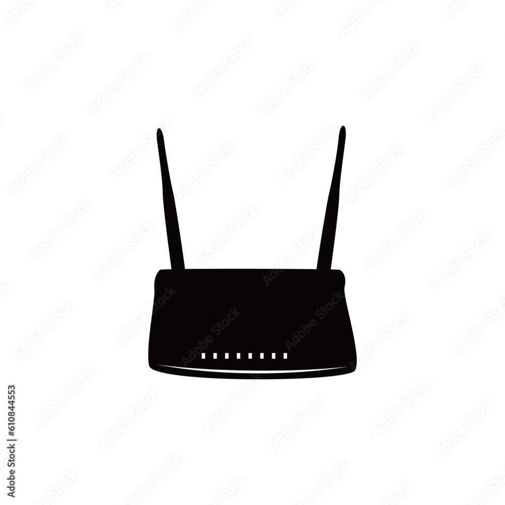 Fototapeta premium router wi-fi icon design. internet connection device sign and symbol.