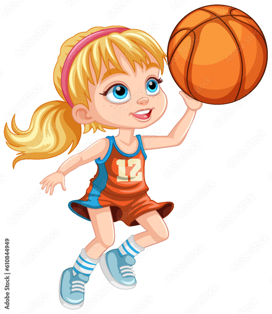 Cute basketball player cartoon character Cute basketball player cartoon character