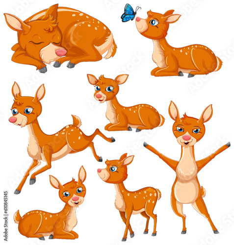 Collection of Cartoon Deer Characters