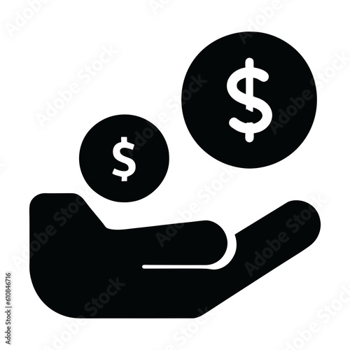 Money or finance vector icon set.Dollar coin.Wallet money symbol.symbol vector sign isolated on white background.